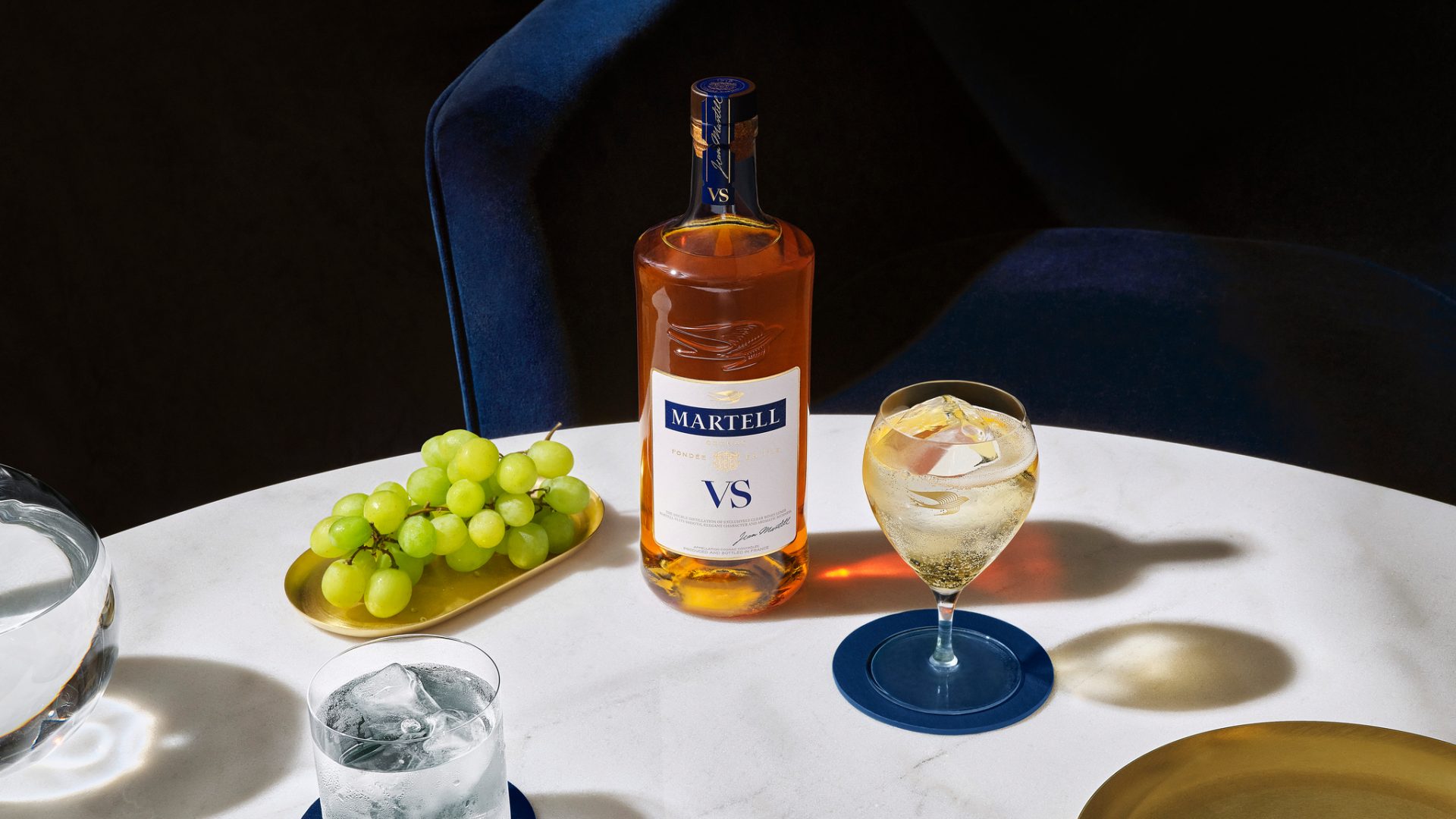 Cocktail Martell Fine à l'eau